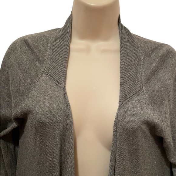 The Limited Open Front Waterfall Sweater Long Duster Gray Small - Picture 3 of 8